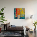 Colorful Geometric Abstract Art Wood Wall Art Gallery Image 2
