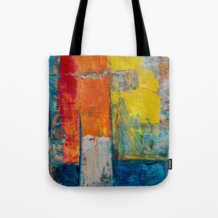 Colorful Geometric Abstract Art Tote Bag Gallery Image 1