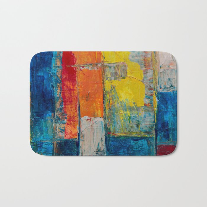 Colorful Geometric Abstract Art Bath Mat Gallery Image 1