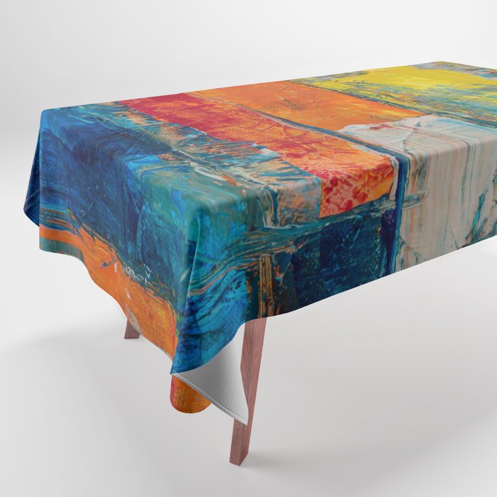 Colorful Geometric Abstract Art Tablecloth Gallery Image 1