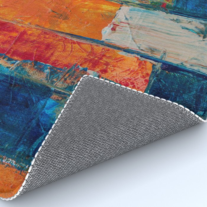 Colorful Geometric Abstract Art Rug Gallery Image 4