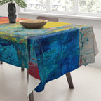 Colorful Geometric Abstract Art Tablecloth Gallery Image 3
