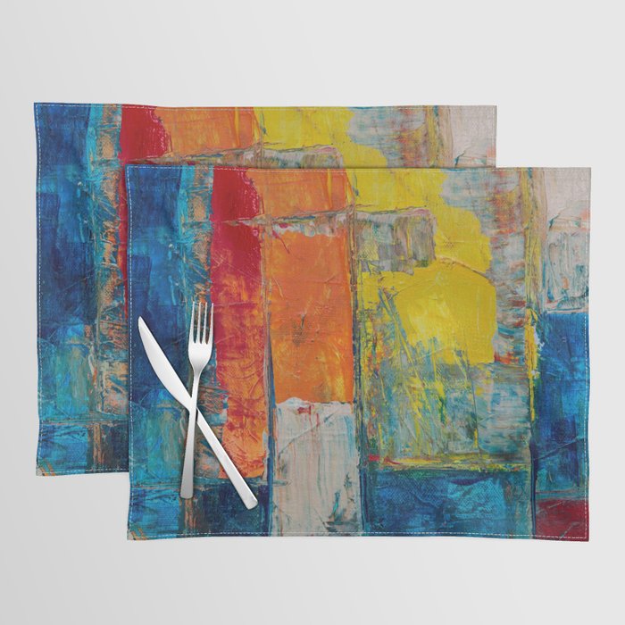 Colorful Geometric Abstract Art Placemat Gallery Image 1