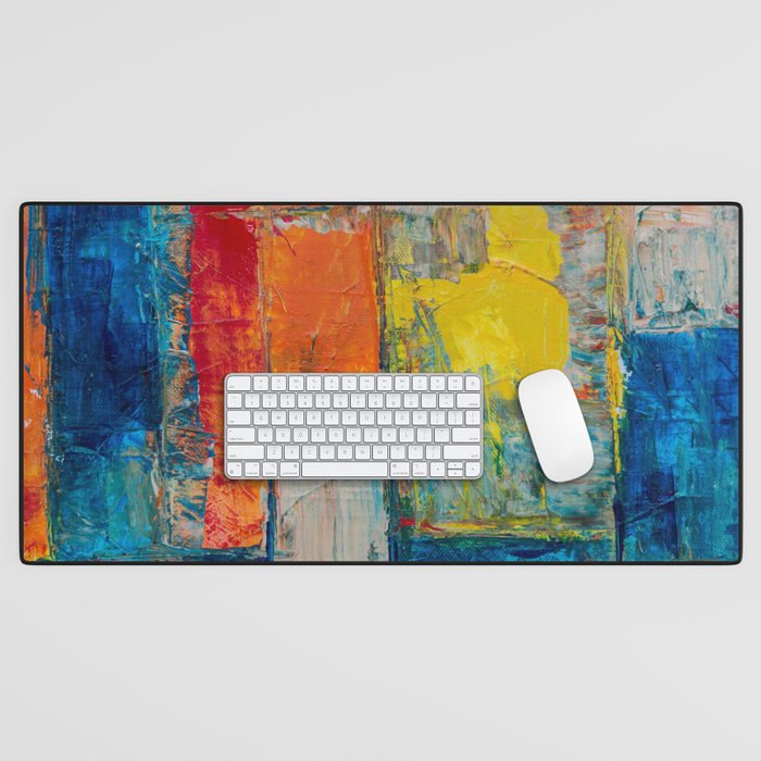 Colorful Geometric Abstract Art Desk Mat Gallery Image 1