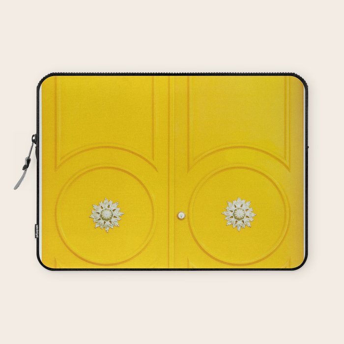 Palm Springs Yellow Door - Midcentury Modern Laptop Sleeve Gallery Image 1