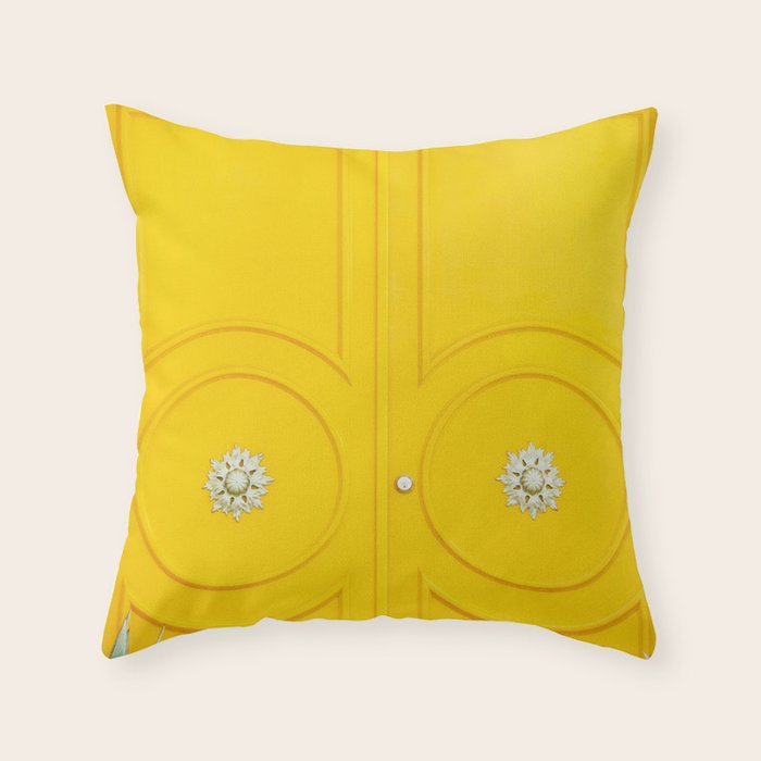 Palm Springs Yellow Door - Midcentury Modern Throw Pillow Gallery Image 6