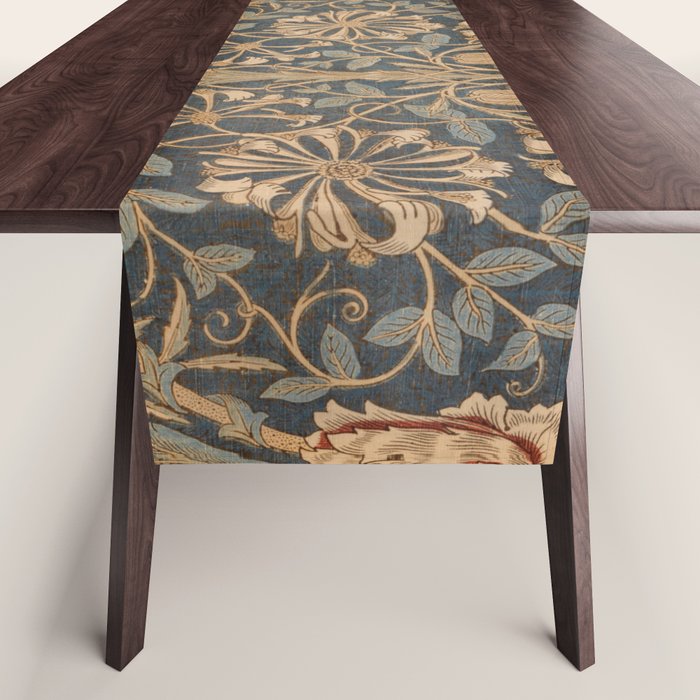 Honeysuckle (1876) by William Morris, Abstract II Antique Vintage Victorian Jugendstil Art Nouveau Table Runner Gallery Image 1
