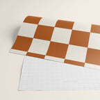 Checkered (Rust Cream) Wrapping Paper Gallery Image 2