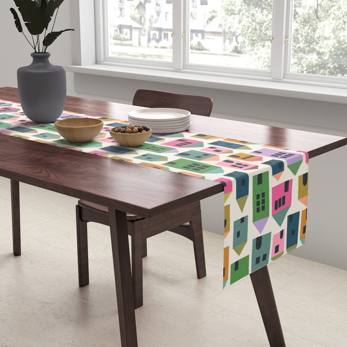 Happy Houses - Multi-colored Table Runner Gallery Image 2