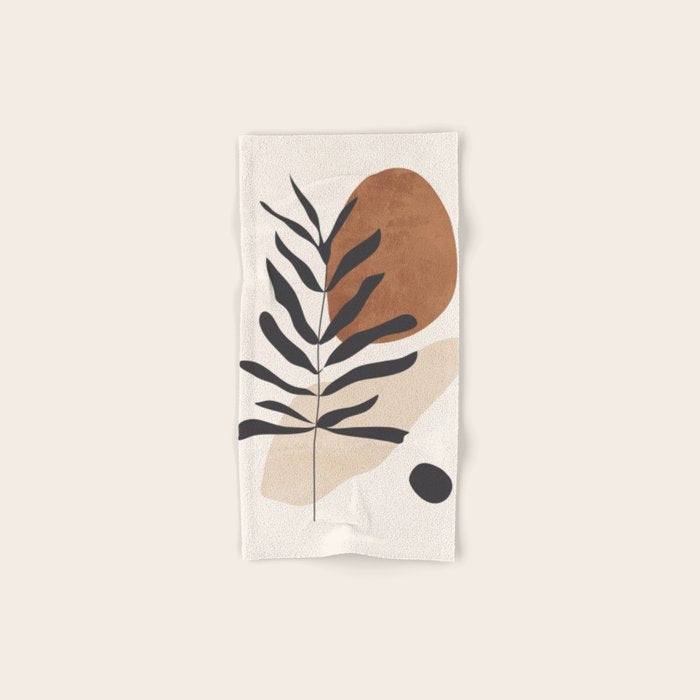 Abstract Art  Minimal Plant 12 Bath Towel Gallery Image 1
