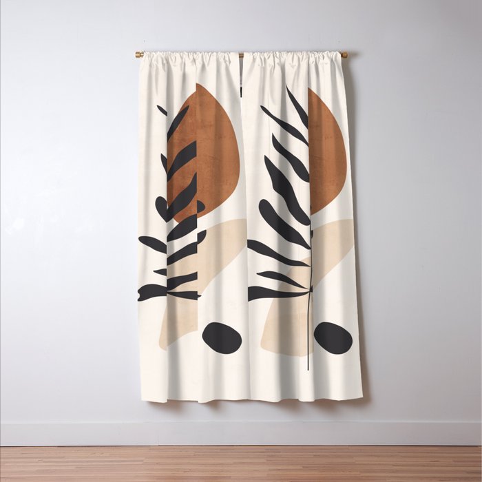 Abstract Art  Minimal Plant 12 Window Curtain Gallery Image 3
