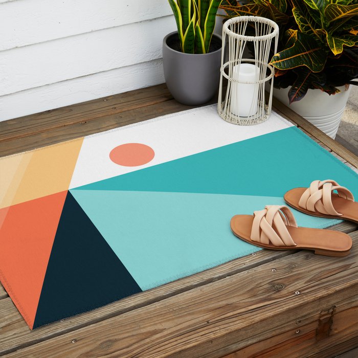 Geometric 1709 Outdoor Rug Gallery Image 2