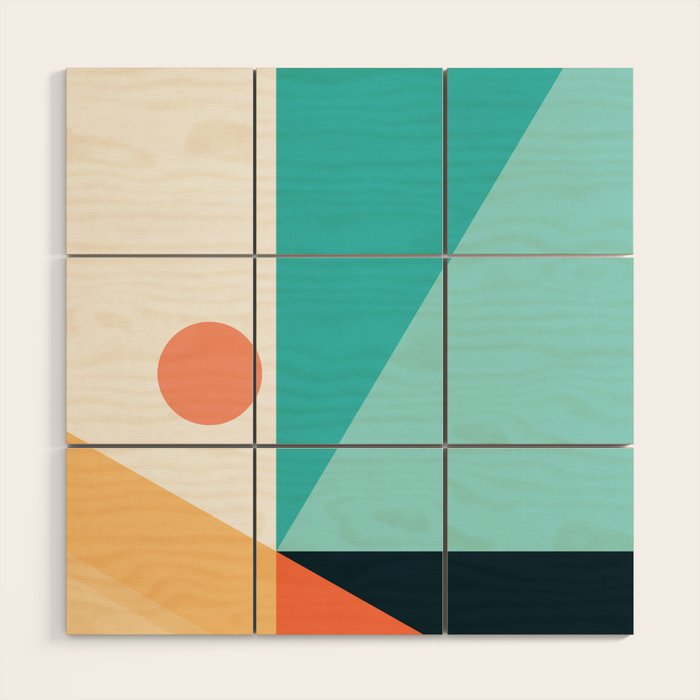 Geometric 1709 Wood Wall Art Gallery Image 1