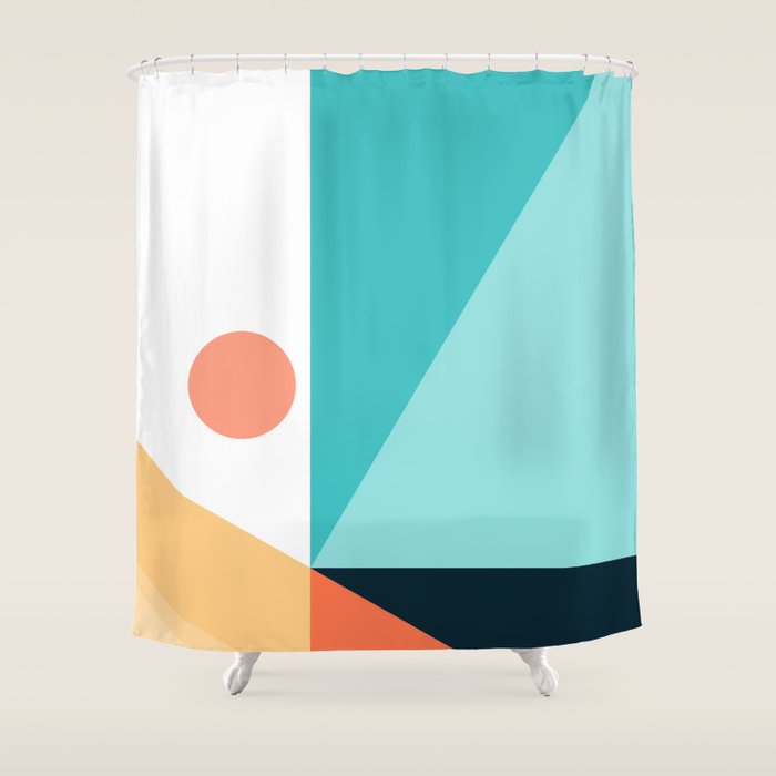 Geometric 1709 Shower Curtain Gallery Image 1
