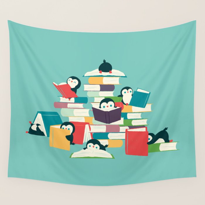 Reading Penguins Wall Tapestry Gallery Image 4