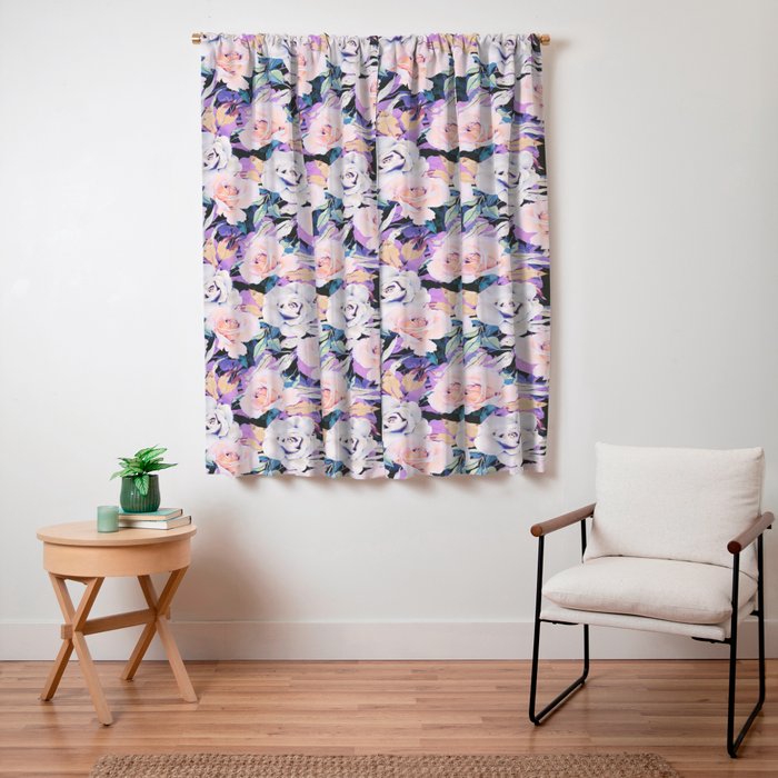 Modern Dark Vibrant Flowery D Window Curtain Gallery Image 5