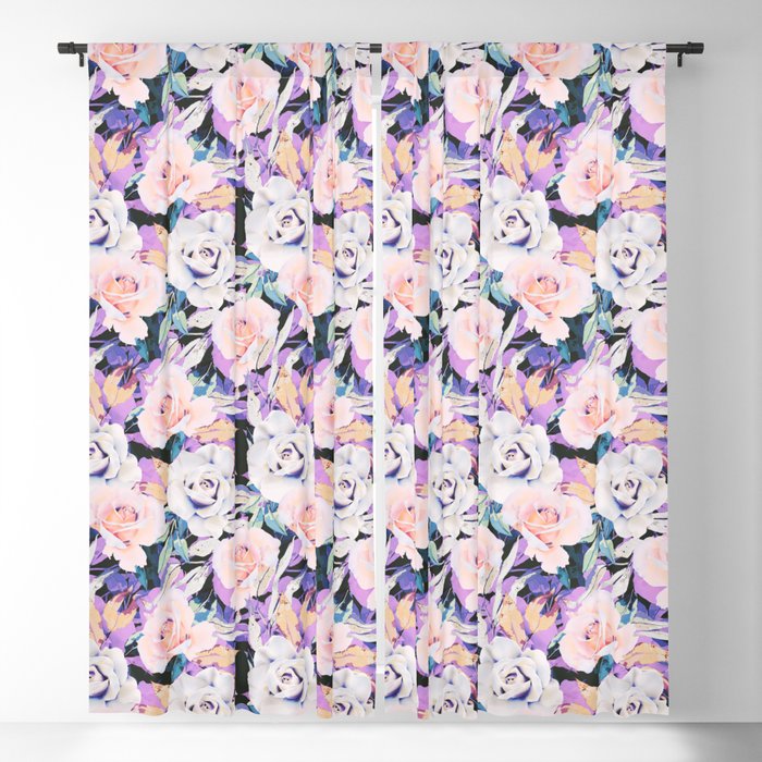 Modern Dark Vibrant Flowery D Window Curtain Gallery Image 5