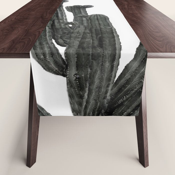 Black and White Cactus Table Runner Gallery Image 1