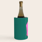 Pink Cat On Green Background Wine Chiller Gallery Image 2