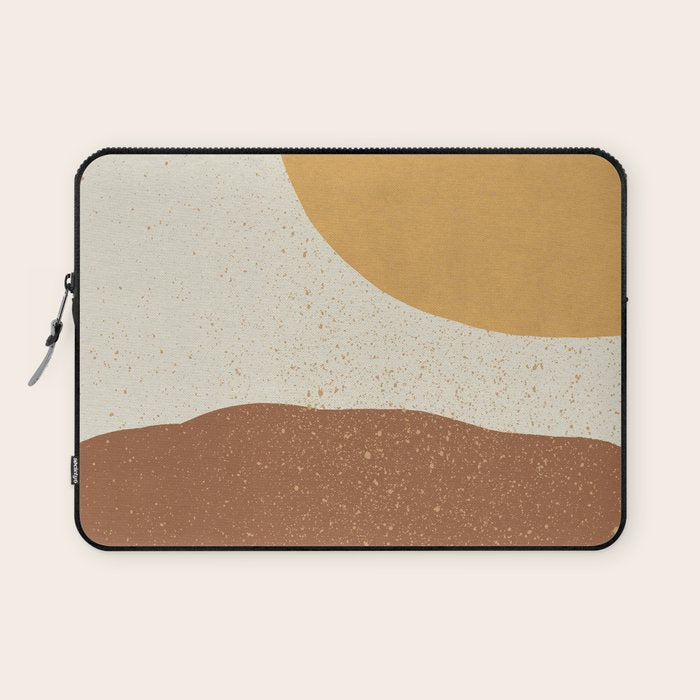 Minimalist Painting - Gold Brown Laptop Sleeve Gallery Image 1