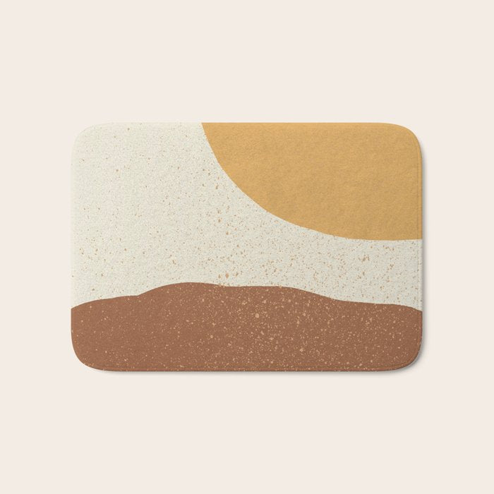 Minimalist Painting - Gold Brown Bath Mat Gallery Image 1