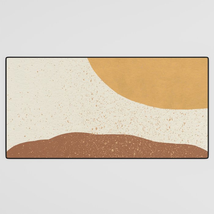 Minimalist Painting - Gold Brown Desk Mat Gallery Image 3