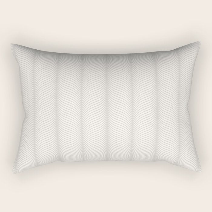 Elysian XVII Grey White Rectangular Pillow Gallery Image 2