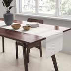 Elysian XVII Grey White Table Runner Gallery Image 2