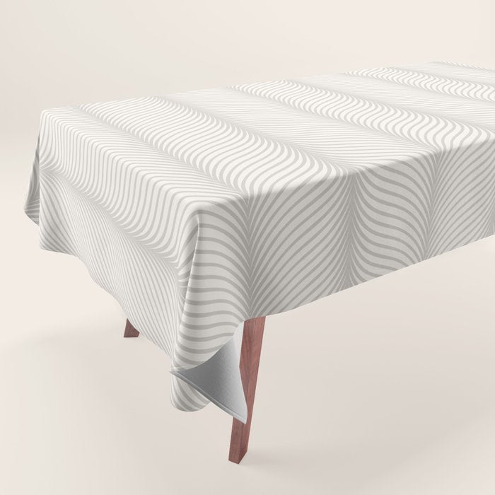 Elysian XVII Grey White Tablecloth Gallery Image 1
