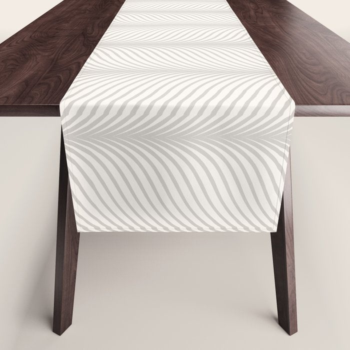 Elysian XVII Grey White Table Runner Gallery Image 1