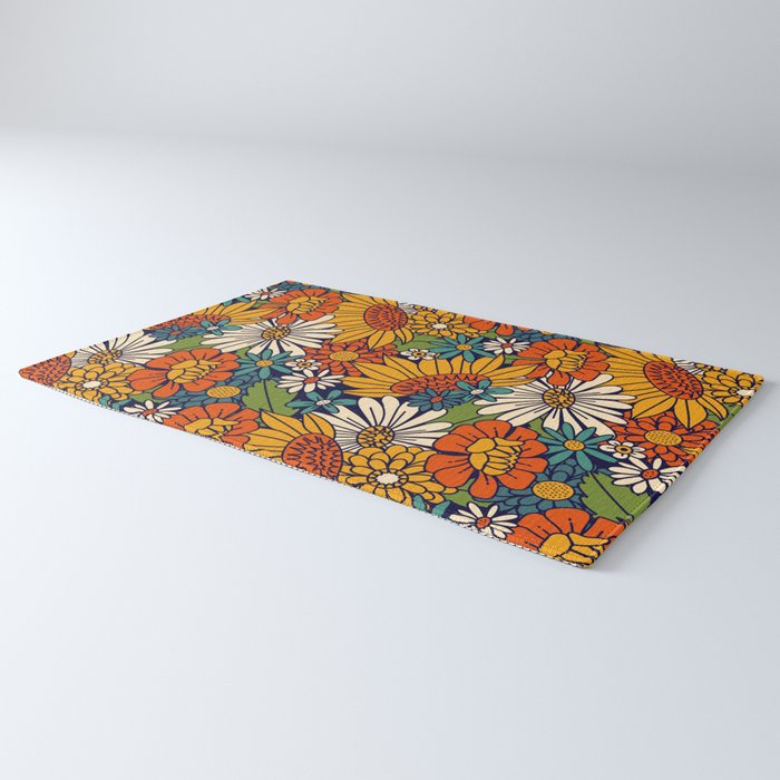 70s Retro Floral - Bold Rug Gallery Image 3