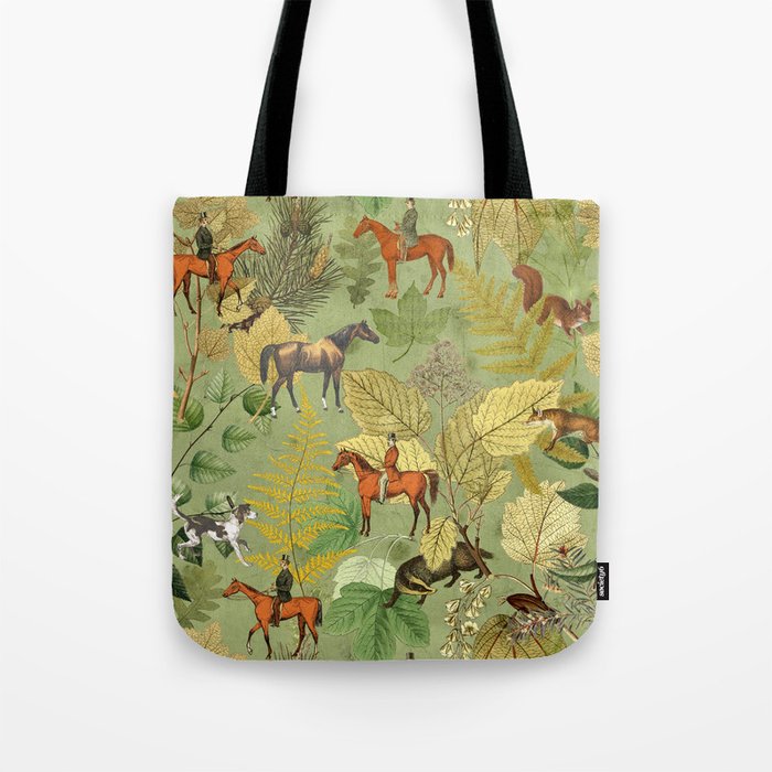 Horseback Riding In The Woods Tote Bag