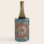 Antique oriental blue and orange carpet Wine Chiller Gallery Image 1