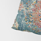 Antique oriental blue and orange carpet Pillow Sham Gallery Image 4