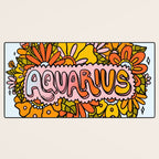 Aquarius Flowers Desk Mat Gallery Image 3