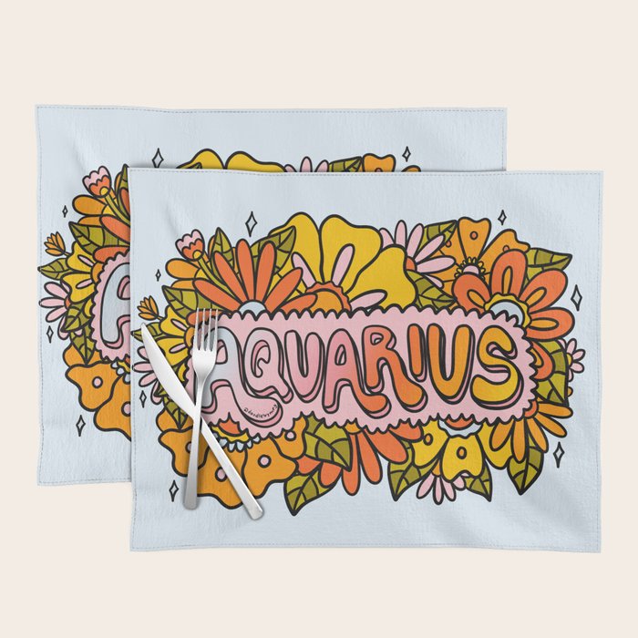 Aquarius Flowers Placemat Gallery Image 1