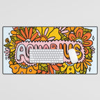 Aquarius Flowers Desk Mat Gallery Image 1