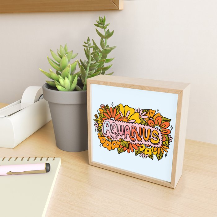 Aquarius Flowers Mini Art Print Gallery Image 2