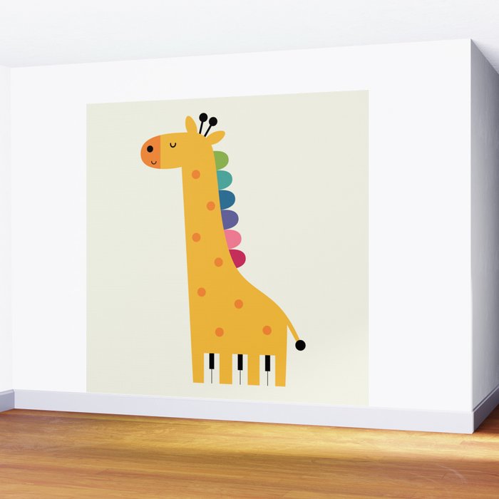 Giraffe Piano Wall Mural Gallery Image 2