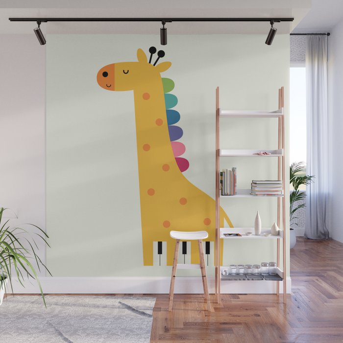 Giraffe Piano Wall Mural Gallery Image 1