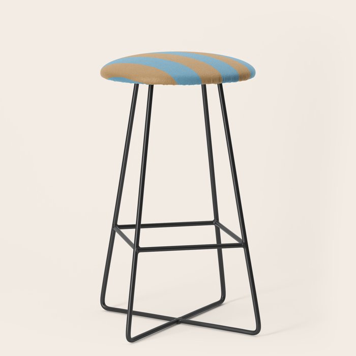 Sky Blue Taffy Stripes Stool Gallery Image 1
