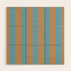 Sky Blue Taffy Stripes Wood Wall Art Gallery Image 1