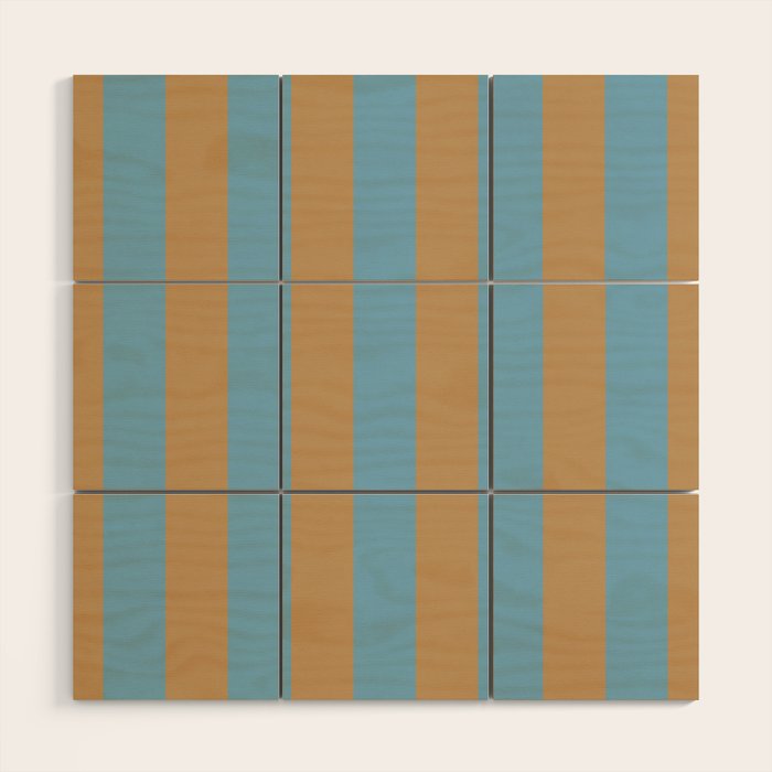 Sky Blue Taffy Stripes Wood Wall Art Gallery Image 1