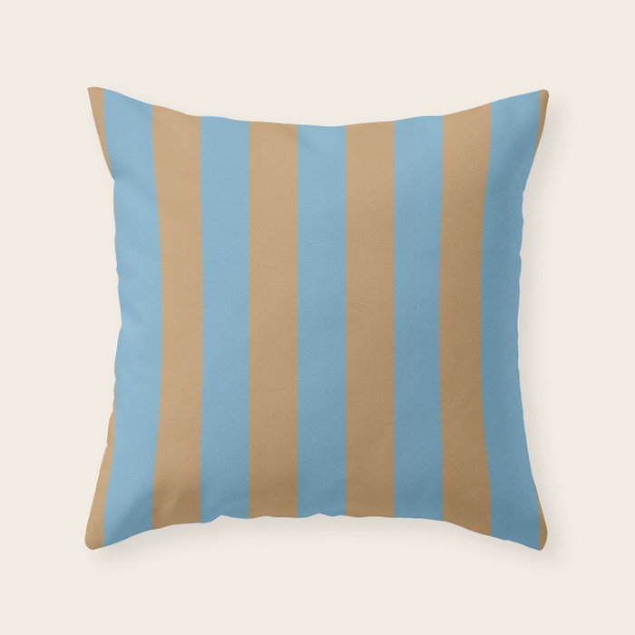 Sky Blue Taffy Stripes Throw Pillow Gallery Image 6