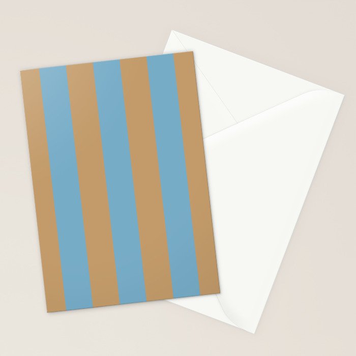 Sky Blue Taffy Stripes Stationery Card Gallery Image 2