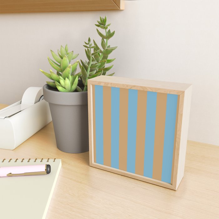 Sky Blue Taffy Stripes Mini Art Print Gallery Image 2