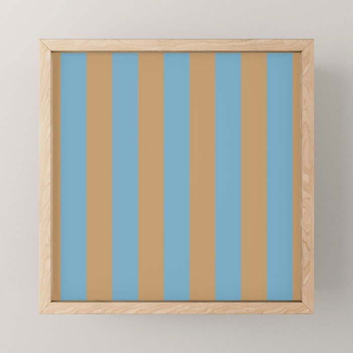 Sky Blue Taffy Stripes Mini Art Print Gallery Image 1