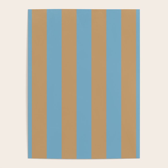 Sky Blue Taffy Stripes Poster Gallery Image 1