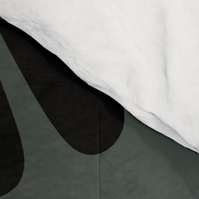 Retro Daisy Abstract IX Earthy Green Bold Floral Comforter Gallery Image 4