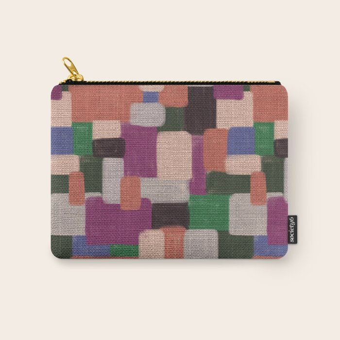 Woven Color Blocks - Modern Craft Texture Carry All Pouch Gallery Image 1